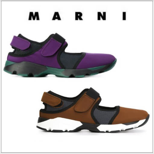 2016人気新作 MARNI マルニスニーカーコピー 秋色 ベルクロ留め スニーカー